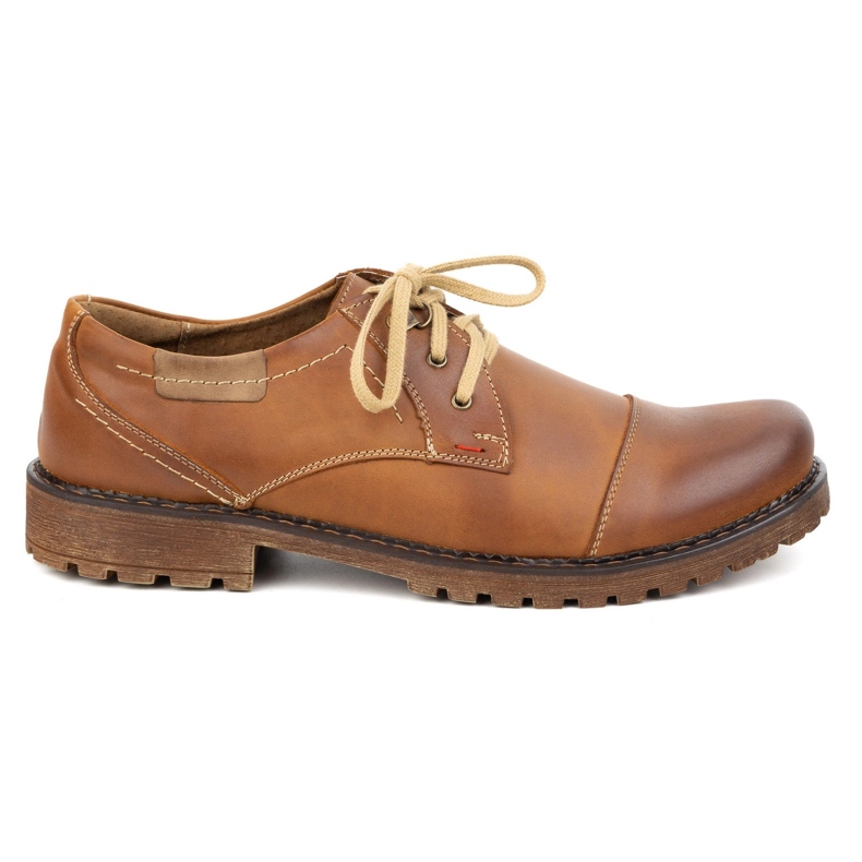Chaussures en cuir masculin Olivier 312gt avec un orteil marron percé brun