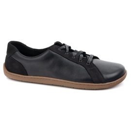 Barefoot en cuir minimaliste wasak 0743w noir le noir