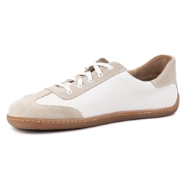Chaussures aux pieds nus minimaliste en cuir wasak 0744w blanc
