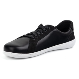 WASAK Chaussures en cuir minimaliste pour hommes aux pieds nus 0741W noir