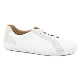WASAK Chaussures en cuir minimaliste pour hommes aux pieds nus 0741W blanc