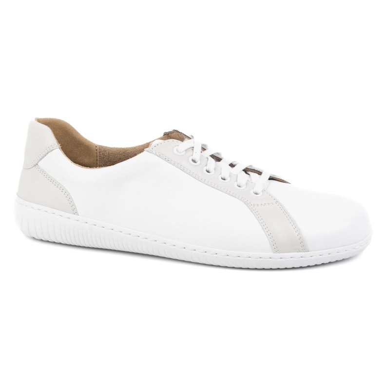 WASAK Chaussures en cuir minimaliste pour hommes aux pieds nus 0741W blanc