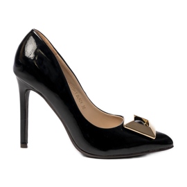 Pompes noires de prestige pour femmes le noir