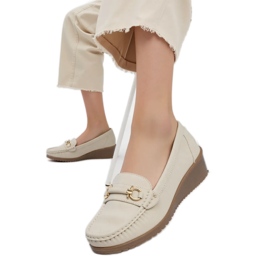 Mocassins beige mirena féminins