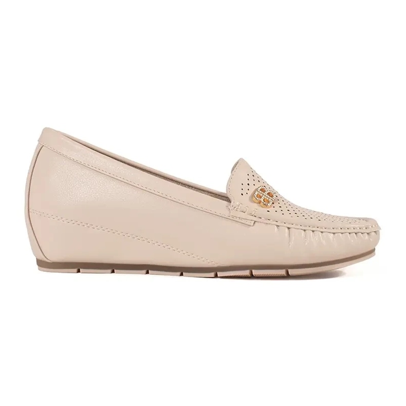 Goodin Chaussures de femmes beige avec un coin caché