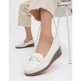 Mocassins blancs en velora pour femmes blanche