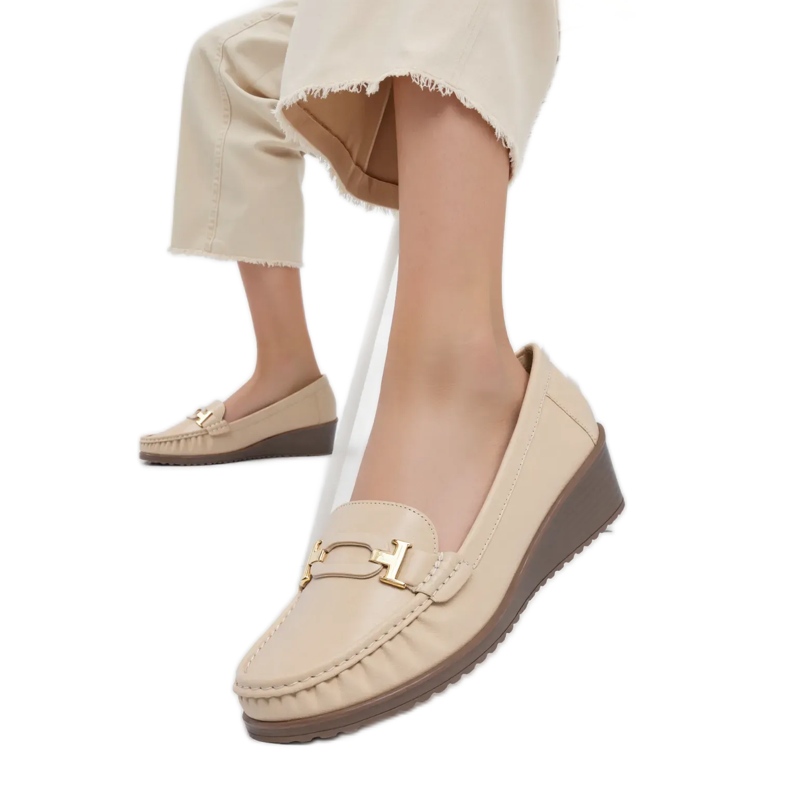 Mocassins beiges velora féminins