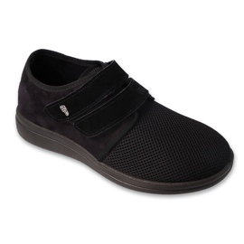 Dr.ORTO Befado chaussures pour hommes avec Velcro, pu 074M004, noir le noir