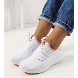 D/GMR Chaussures de sport Lenna blanches et roses D/GMR Chaussures de sport Lenna blanches et roses
