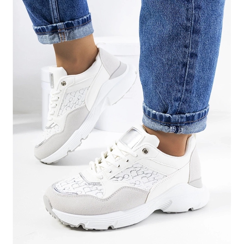 D/GMR Baskets Viale blanches femme gris