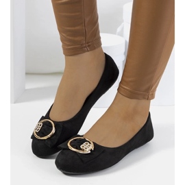 D/GMR Ballerines noires à boucle Ribero le noir