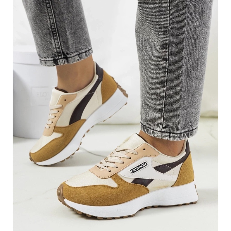 D/GMR Baskets femme Onorato marron beige