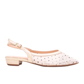 D/GMR Ballerines en dentelle beige Marlioz