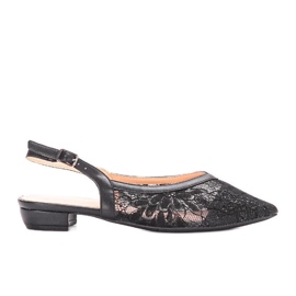 D/GMR Ballerines en dentelle noire Marlioz