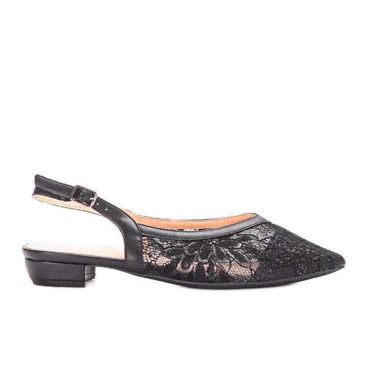 D/GMR Ballerines en dentelle noire Marlioz