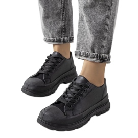 D/GMR Baskets noires sur semelle épaisse Nurbik