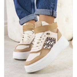 D/GMR Baskets beige hautes pour la cheville adolisme