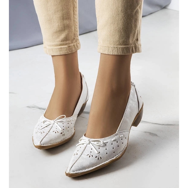 D/GMR Ballerines blanches Glazko