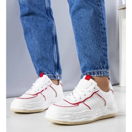 D/GMR Baskets blanches avec empiècements rouges de Nettie