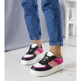 D/GMR Baskets roses et noires pour femmes de Luzia le noir