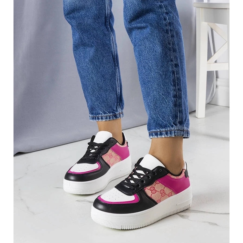 D/GMR Baskets roses et noires pour femmes de Luzia le noir