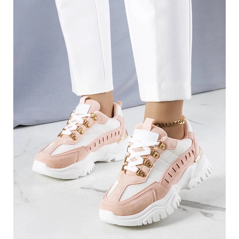 D/GMR Baskets Mindy blanches et roses D/GMR Baskets Mindy blanches et roses