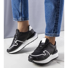 D/GMR Baskets à plateforme noires Blanche