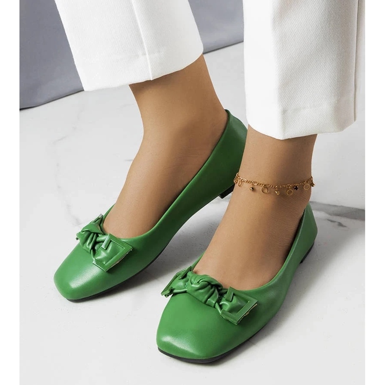 D/GMR Ballerines vertes à nœud Tabitha