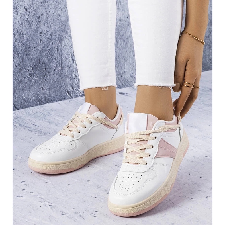 D/GMR Baskets blanches et roses pour femmes de Marcella