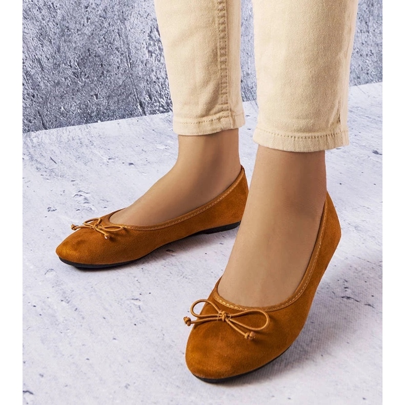 D/GMR Ballerines marron à nœud Chandonnet brun