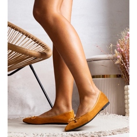 D/GMR Ballerines camel à bout pointu de Latour brun