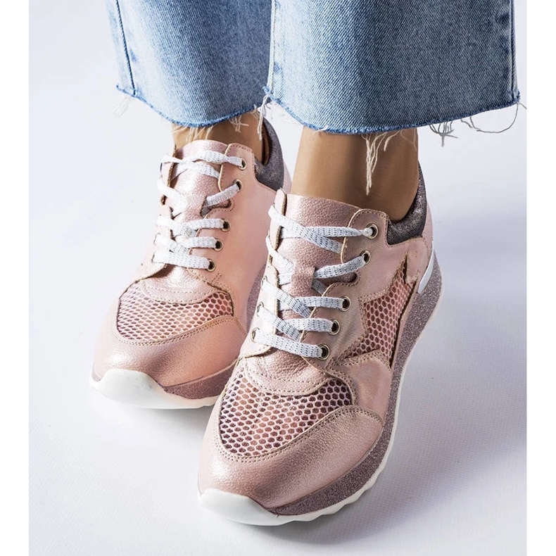 D/GMR Baskets brillantes roses L'Angelier
