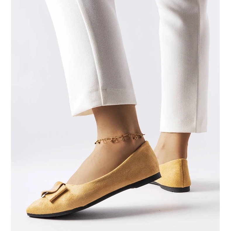 D/GMR Ballerines beiges ornées de strass Rémy