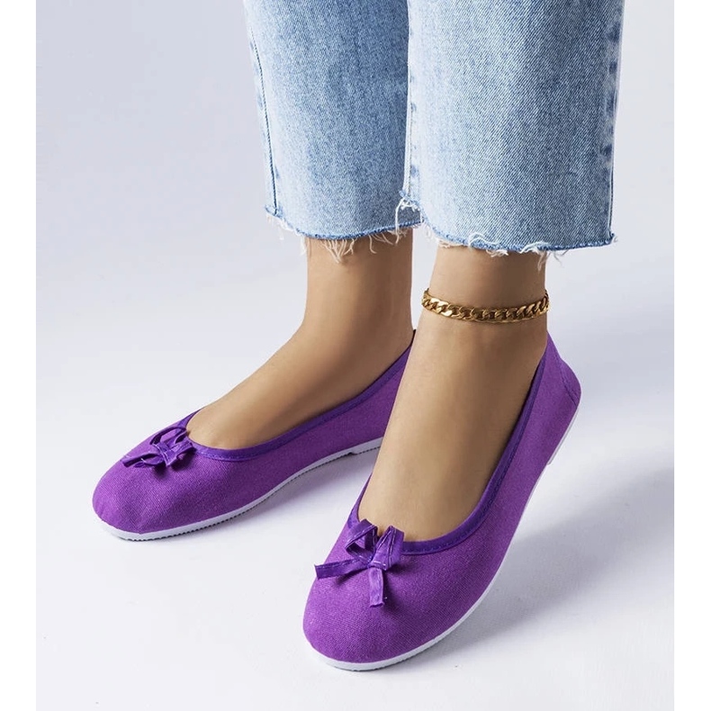 D/GMR Ballerines en tissu mauve Gendron violet