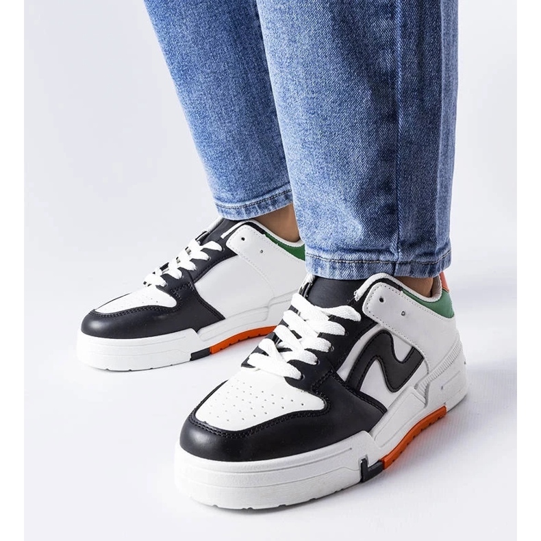D/GMR Bottes noires et blanches avec une semelle plus épaisse de Harter le noir