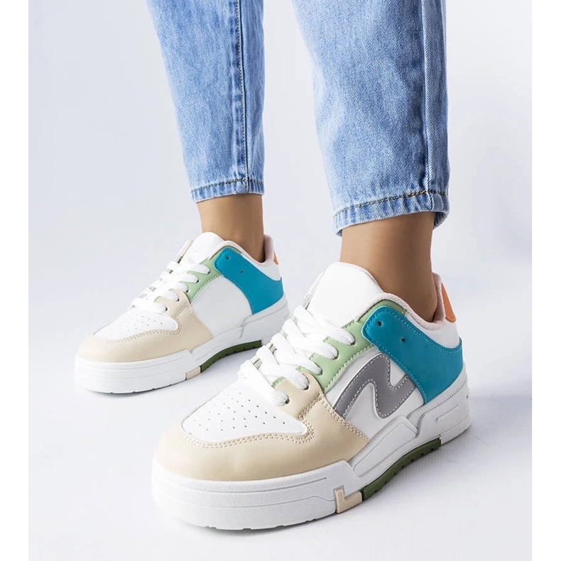 D/GMR Chaussures à plateforme beiges et bleues Harter D/GMR Chaussures à plateforme beiges et bleues Harter