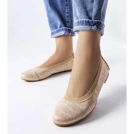 D/GMR Ballerines beiges métallisées Crummit