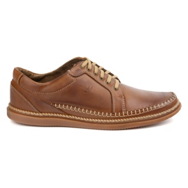 Olivier Chaussures en cuir masculin Modèle décontracté 313GT Camel brun