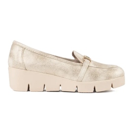 Goodin Mocassins de coin doré avec une chaîne d'or