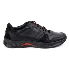 Olivier Chaussures en cuir masculin -up Sport Style 315GT FLOTER NOIR le noir