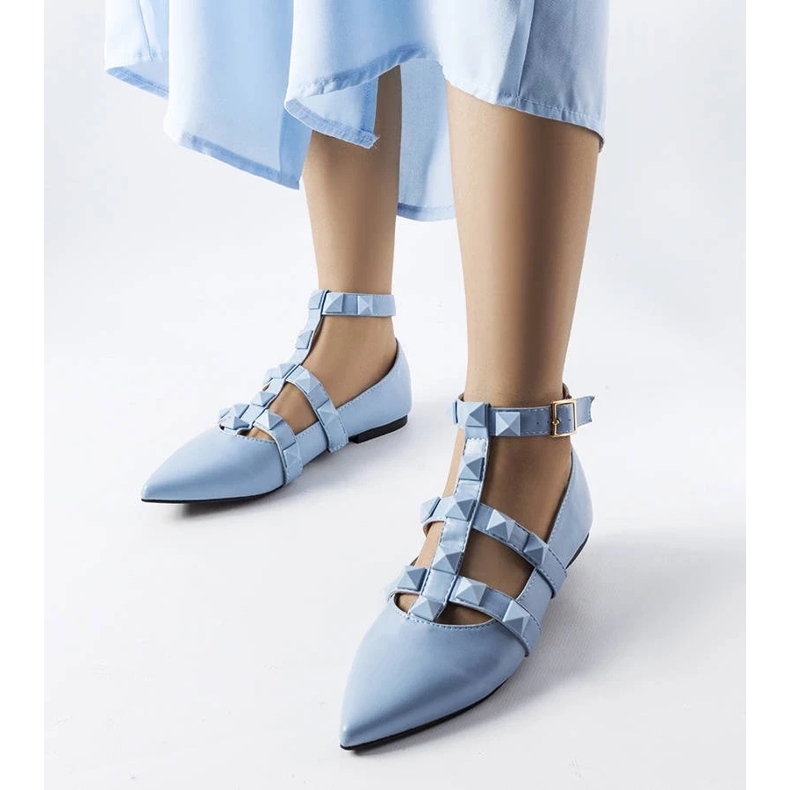 D/GMR Ballerines bleues avec une fermeture Blur spectaculaire