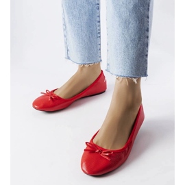 D/GMR Ballerines rouges à nœud Vaillancour D/GMR Ballerines rouges à nœud Vaillancour