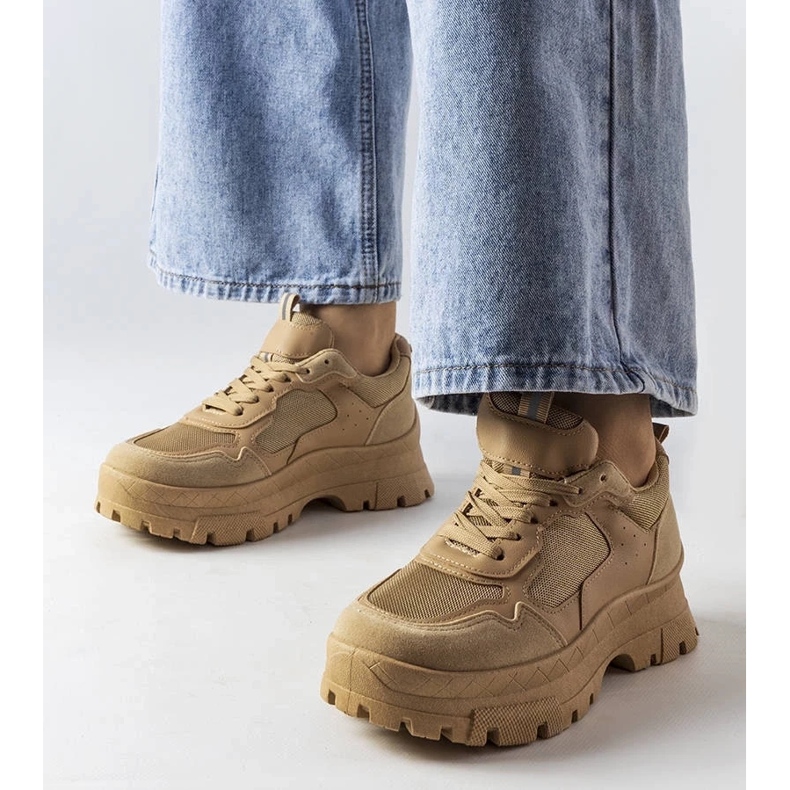 D/GMR Chaussures de sport beige noires mikeladze féminine