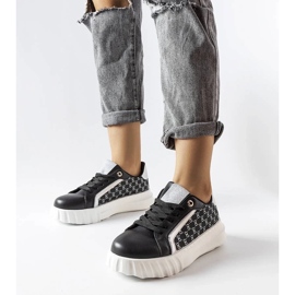 D/GMR Baskets à plateforme noires Giuseppe