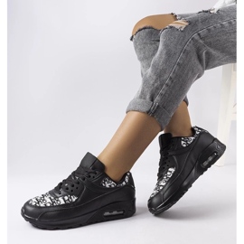D/GMR Baskets noires avec empiècement à motifs de Brattiro le noir