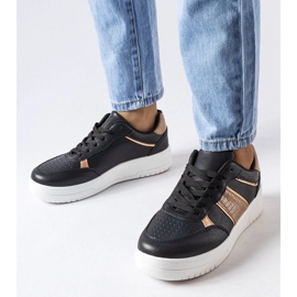 D/GMR Baskets de sport noires et dorées de Parme