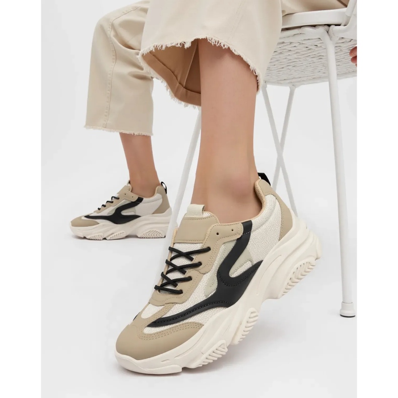 Baskets noires Zenna pour femmes beige