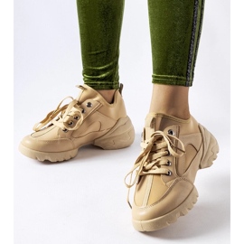 D/GMR Baskets beige foncé avec tige Abal souple