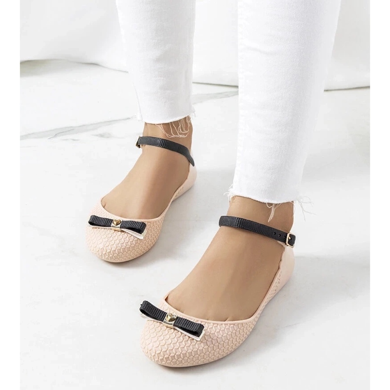 D/GMR Ballerines femme beige chiné