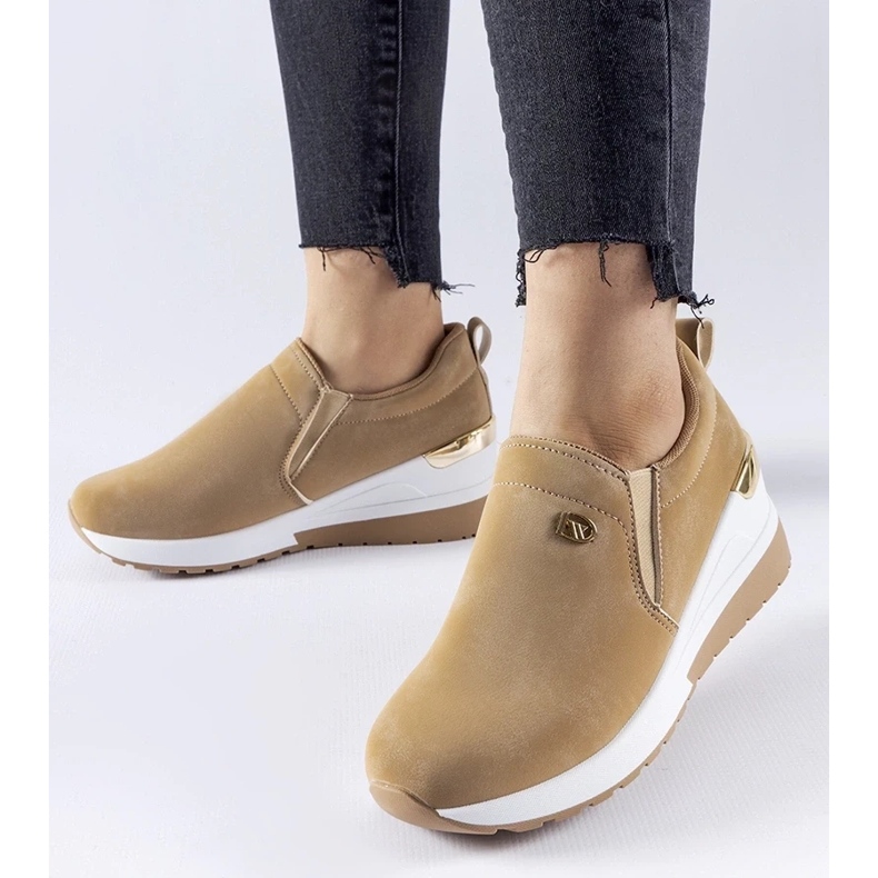 D/GMR Baskets compensées Vitale beige foncé